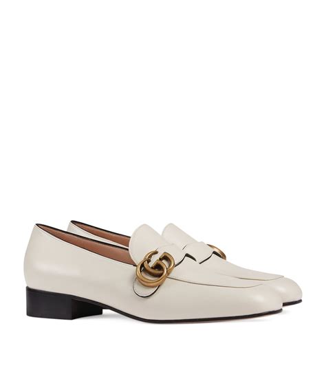 gucci 216735f14001000|Women's Double G loafer in white leather .